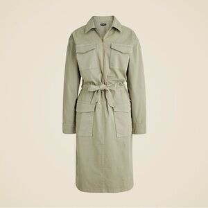 J. Crew Utility TieWaist Utility Shirtdress in Khaki, Size 18
